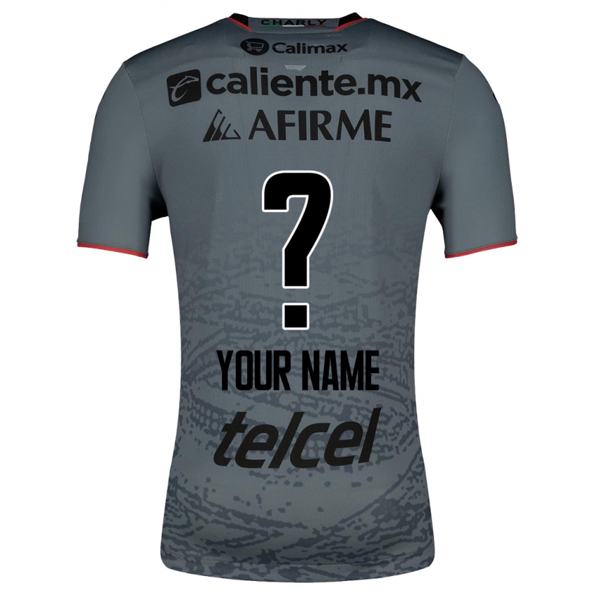 Enfant Maillot Votre Nom #0 Gris Tenues Extérieur 2023/24 T-Shirt Suisse