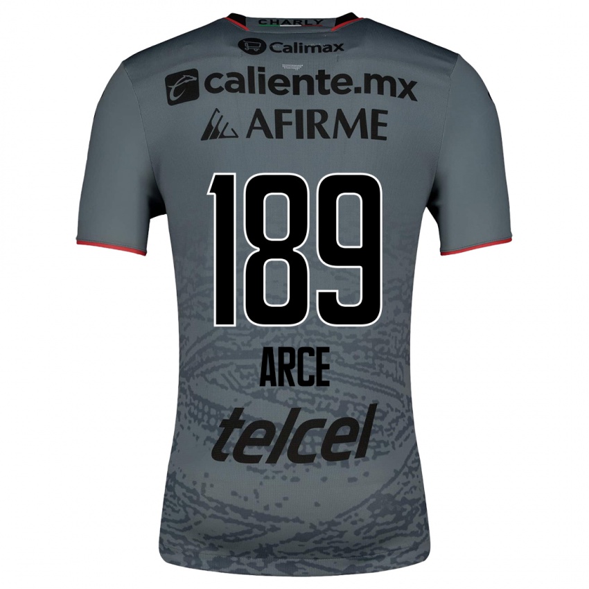 Enfant Maillot Diego Arce #189 Gris Tenues Extérieur 2023/24 T-Shirt Suisse