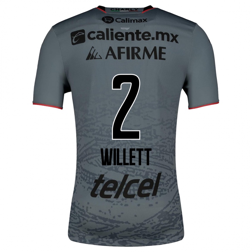 Enfant Maillot Adyson Willett #2 Gris Tenues Extérieur 2023/24 T-Shirt Suisse