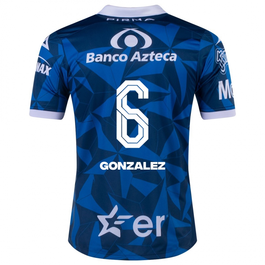 Enfant Maillot Pablo González #6 Bleu Tenues Extérieur 2023/24 T-Shirt Suisse