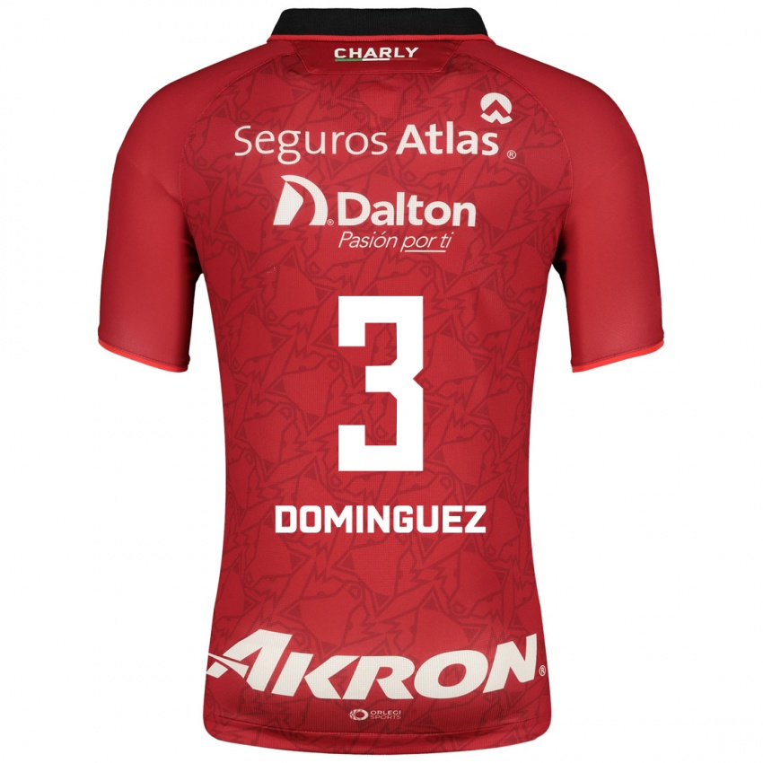 Enfant Maillot Idekel Domínguez #3 Rouge Tenues Extérieur 2023/24 T-Shirt Suisse