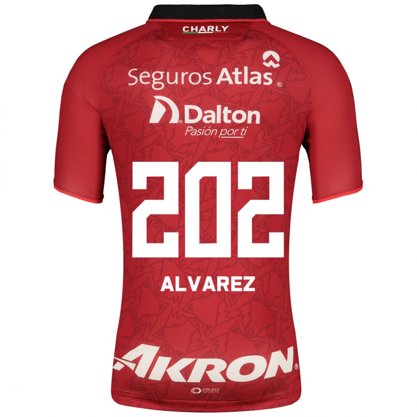 Kinder Sergio Álvarez #202 Rot Auswärtstrikot Trikot 2023/24 T-Shirt Schweiz