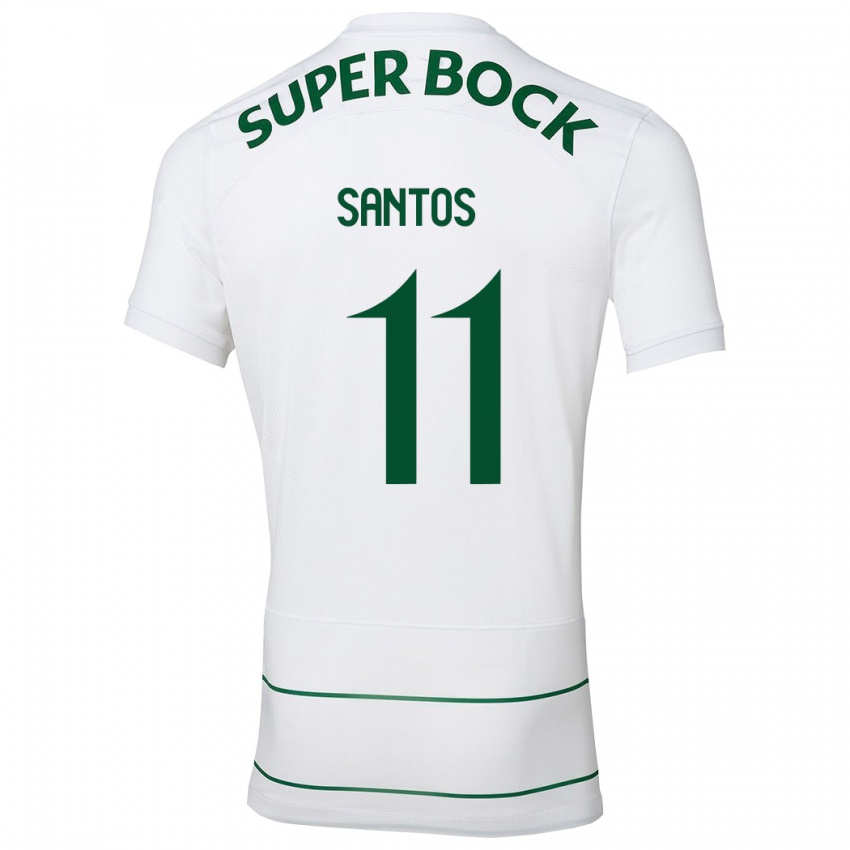 Enfant Maillot Nuno Santos #11 Blanc Tenues Extérieur 2023/24 T-Shirt Suisse