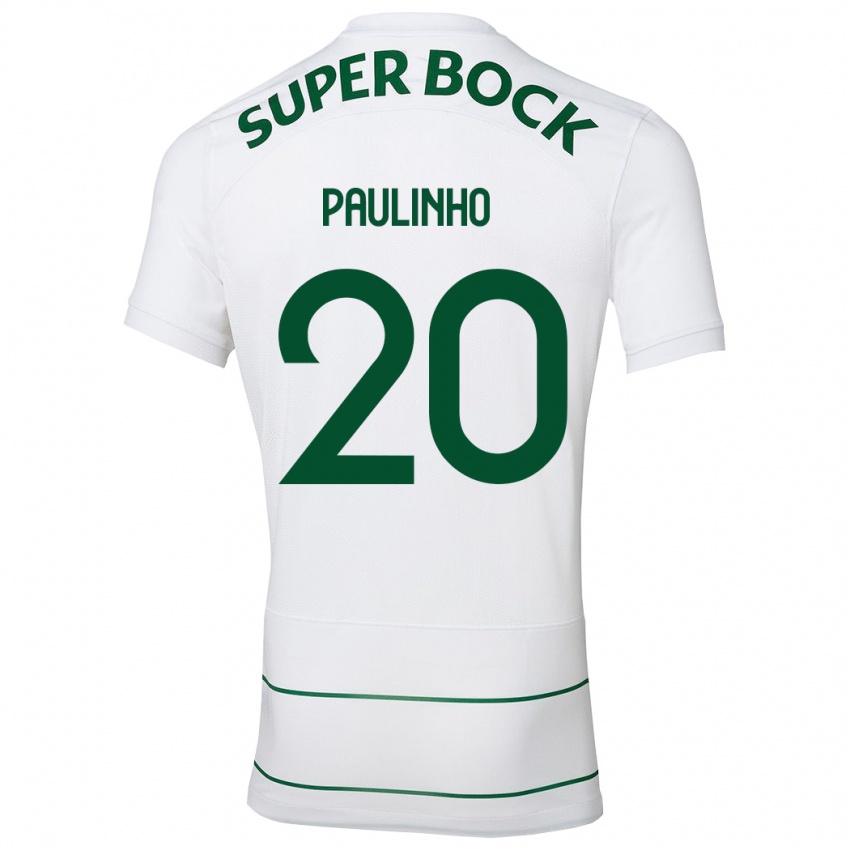 Enfant Maillot Paulinho #20 Blanc Tenues Extérieur 2023/24 T-Shirt Suisse