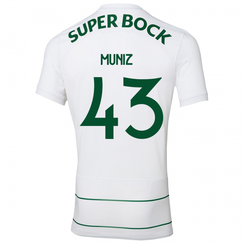 Enfant Maillot João Muniz #43 Blanc Tenues Extérieur 2023/24 T-Shirt Suisse