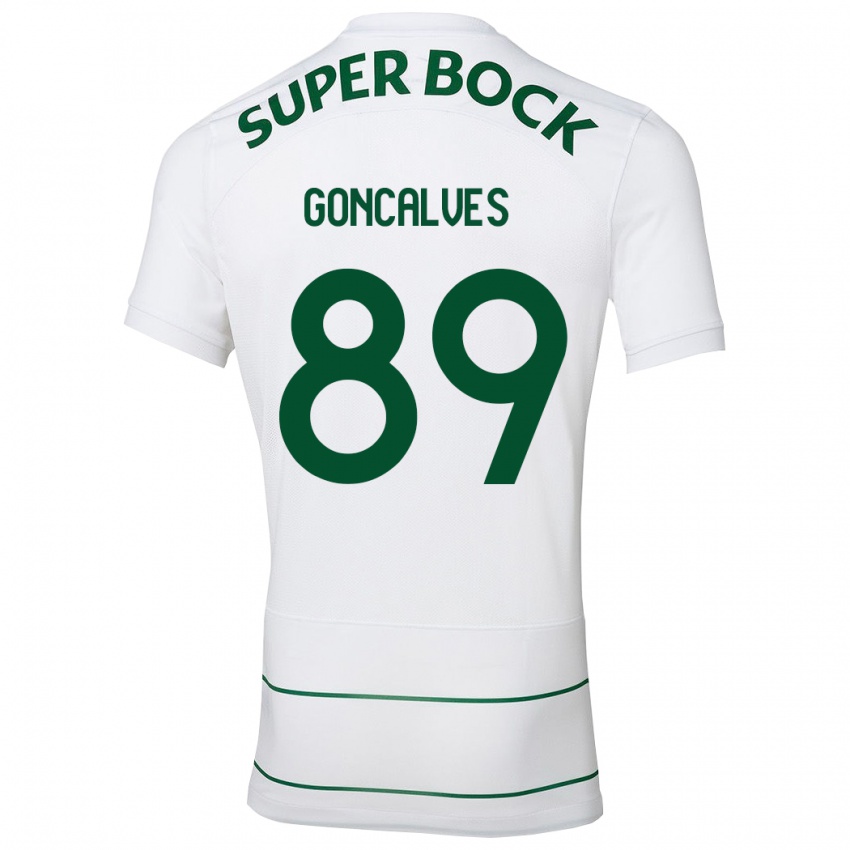 Enfant Maillot André Gonçalves #89 Blanc Tenues Extérieur 2023/24 T-Shirt Suisse