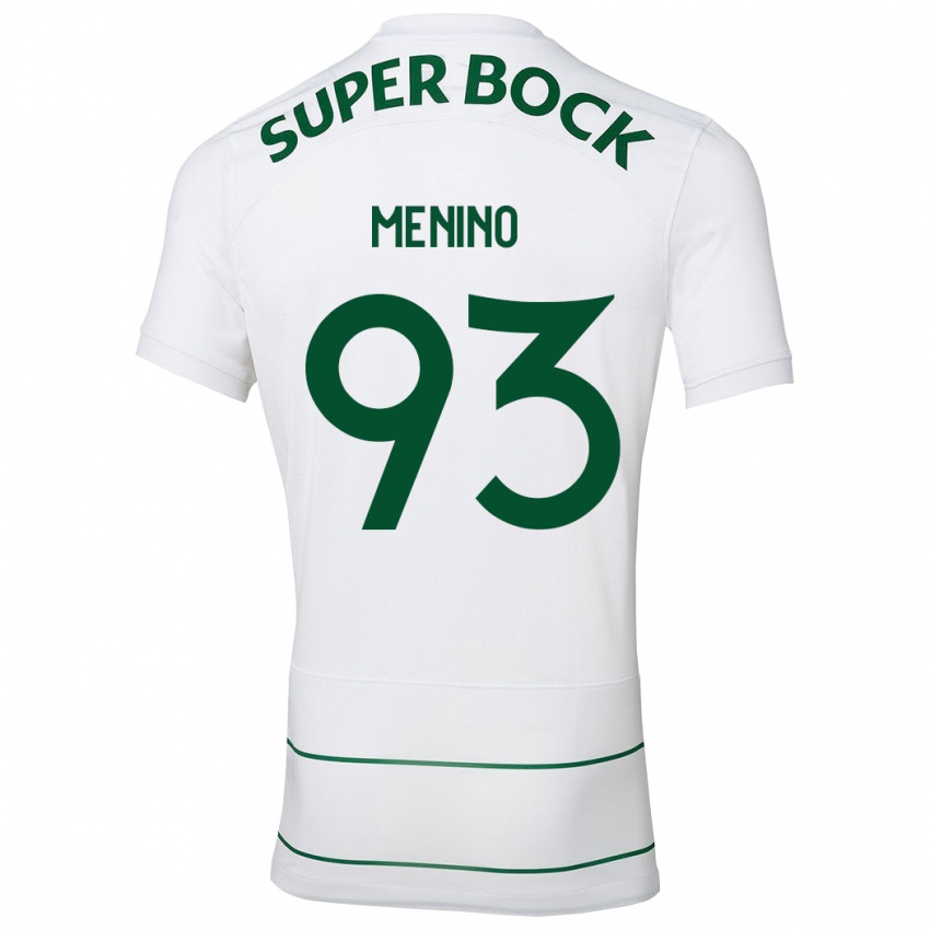 Enfant Maillot Miguel Menino #93 Blanc Tenues Extérieur 2023/24 T-Shirt Suisse