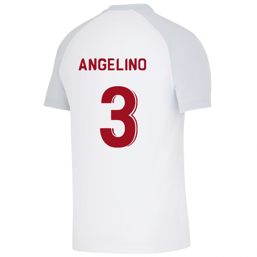 Enfant Maillot Angelino #3 Blanc Tenues Extérieur 2023/24 T-Shirt Suisse