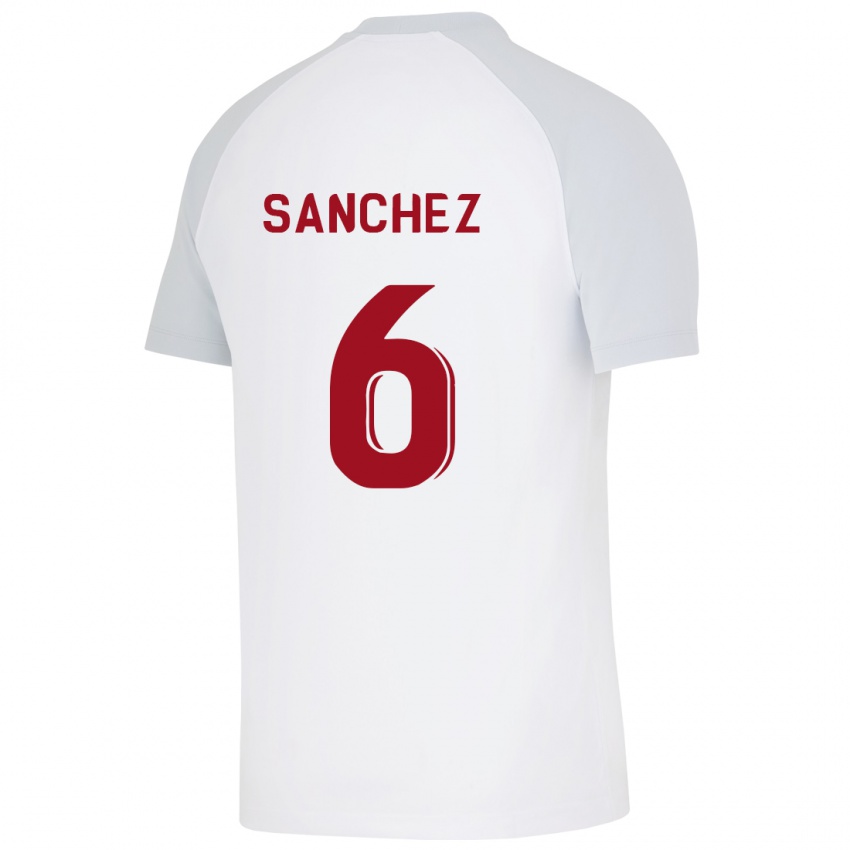 Enfant Maillot Davinson Sanchez #6 Blanc Tenues Extérieur 2023/24 T-Shirt Suisse