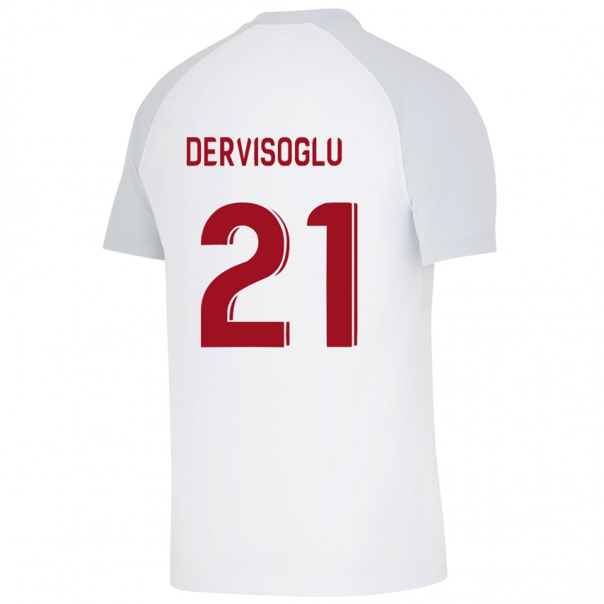 Kinder Halil Dervişoğlu #21 Weiß Auswärtstrikot Trikot 2023/24 T-Shirt Schweiz