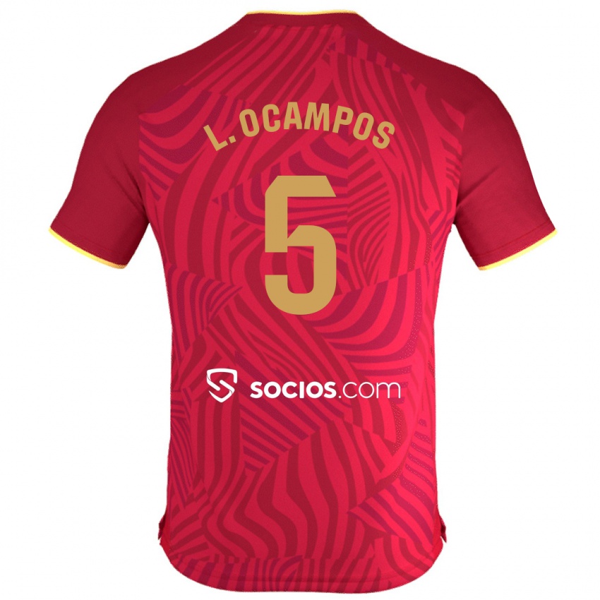 Kinder Lucas Ocampos #5 Rot Auswärtstrikot Trikot 2023/24 T-Shirt Schweiz