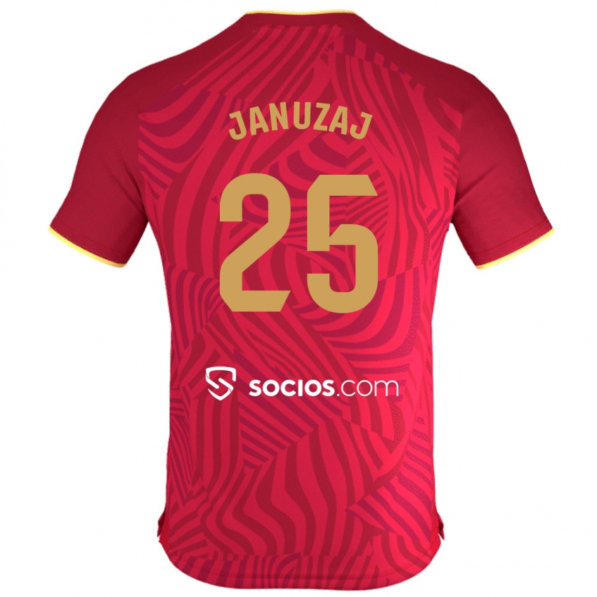 Enfant Maillot Adnan Januzaj #25 Rouge Tenues Extérieur 2023/24 T-Shirt Suisse