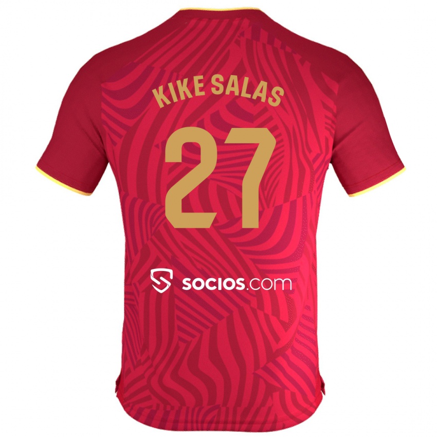 Kinder Kike Salas #27 Rot Auswärtstrikot Trikot 2023/24 T-Shirt Schweiz