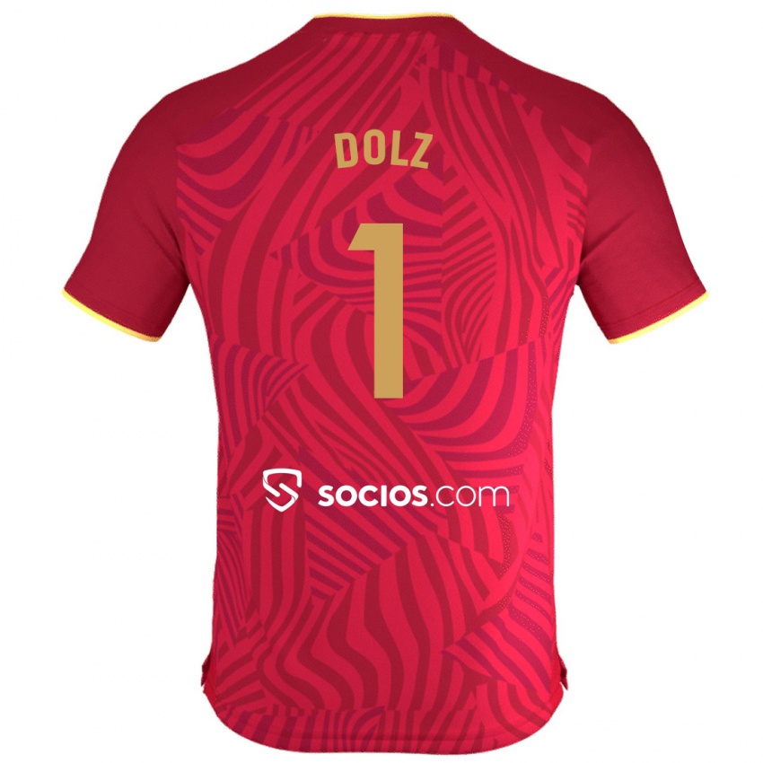 Enfant Maillot Marc Dolz #1 Rouge Tenues Extérieur 2023/24 T-Shirt Suisse