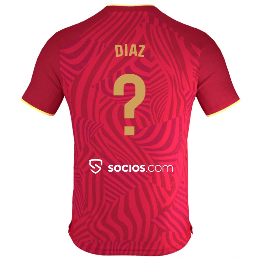 Kinder Álvaro Díaz #0 Rot Auswärtstrikot Trikot 2023/24 T-Shirt Schweiz