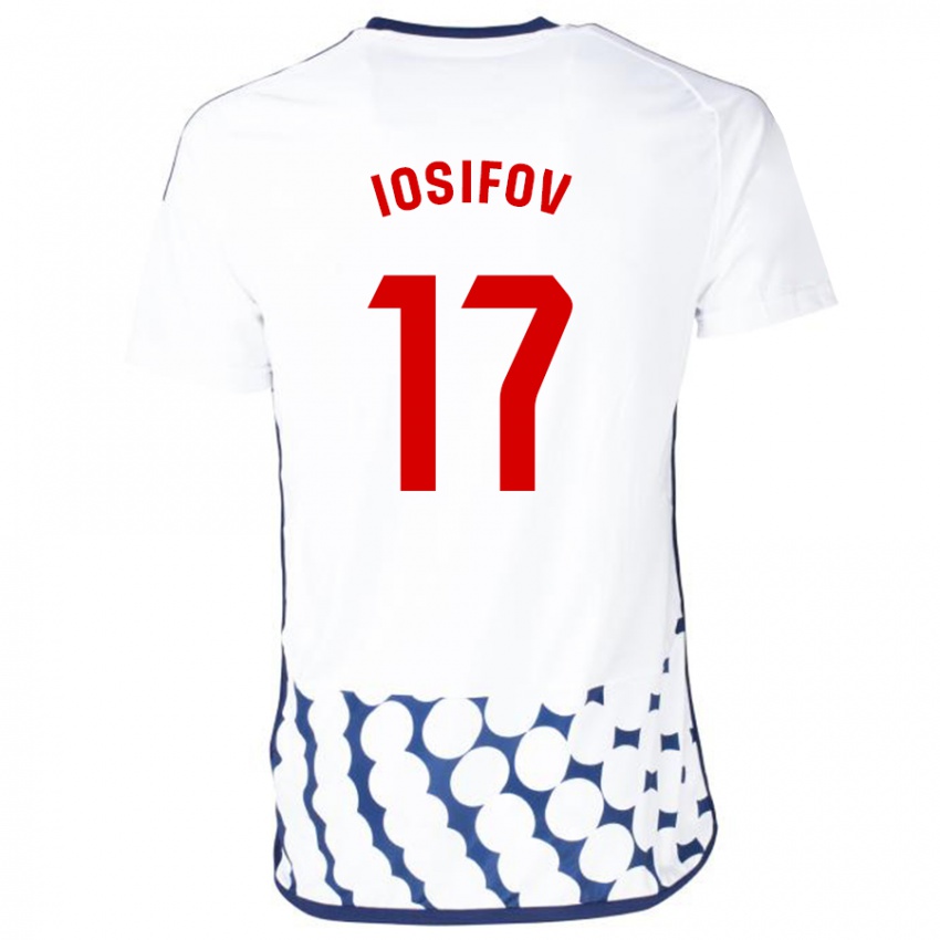 Kinder Nikita Iosifov #17 Weiß Auswärtstrikot Trikot 2023/24 T-Shirt Schweiz
