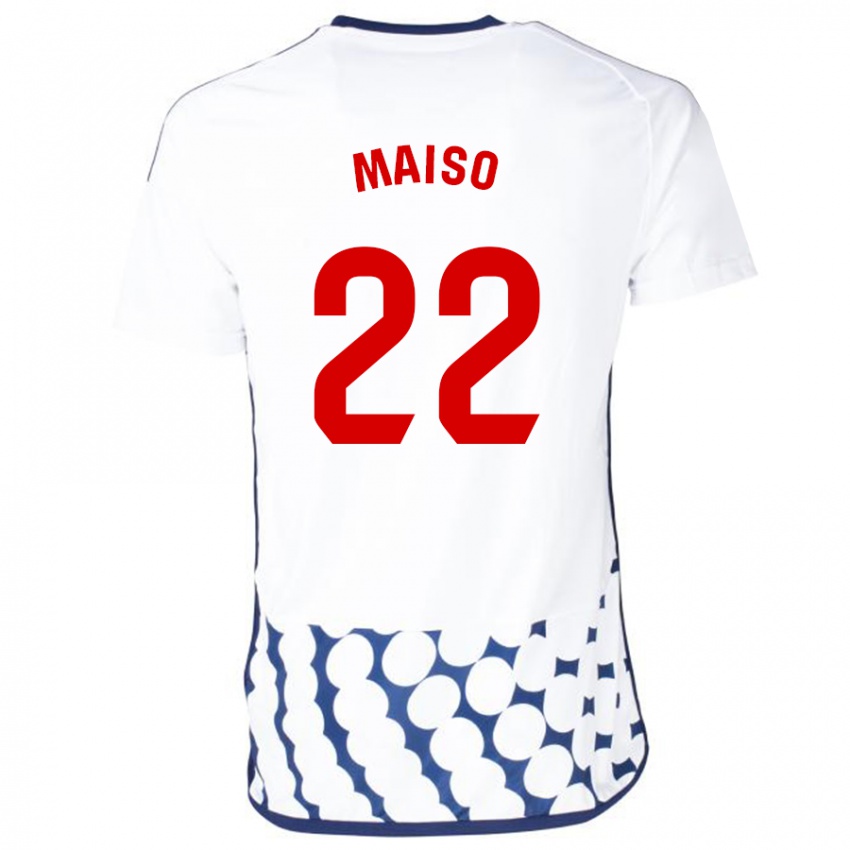 Kinder Álvaro Maiso #22 Weiß Auswärtstrikot Trikot 2023/24 T-Shirt Schweiz