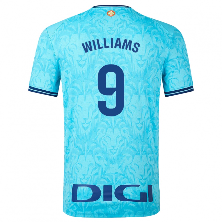 Enfant Maillot Iñaki Williams #9 Bleu Ciel Tenues Extérieur 2023/24 T-Shirt Suisse