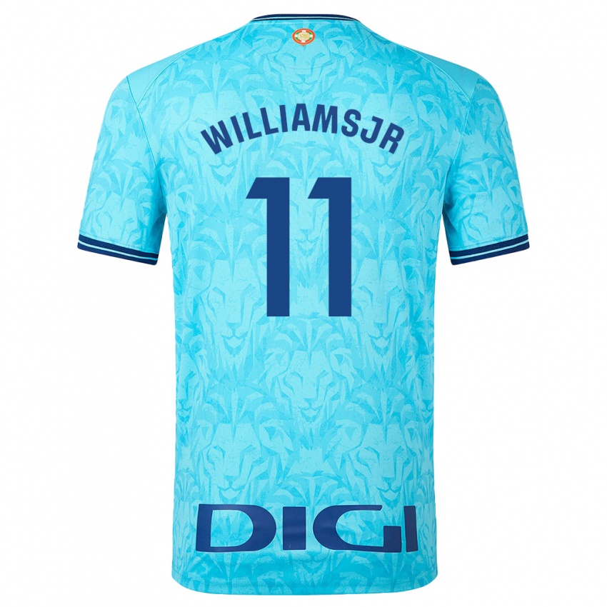 Enfant Maillot Nico Williams #11 Bleu Ciel Tenues Extérieur 2023/24 T-Shirt Suisse
