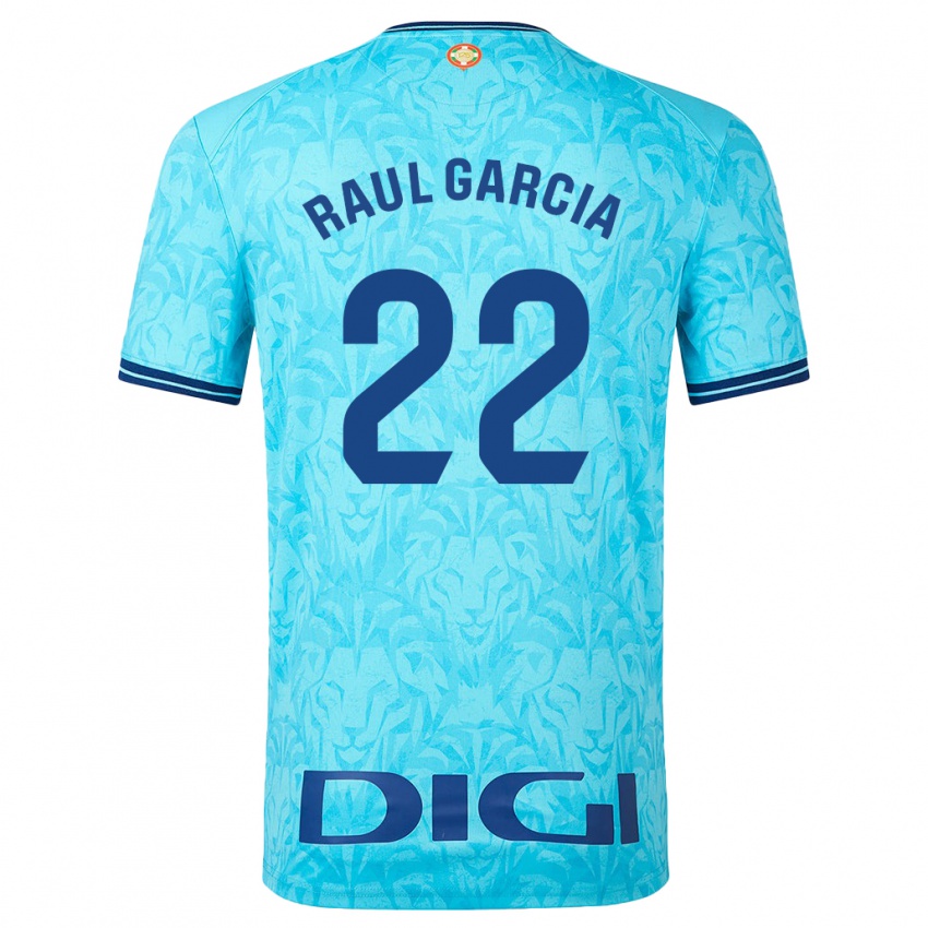 Enfant Maillot Raúl García #22 Bleu Ciel Tenues Extérieur 2023/24 T-Shirt Suisse