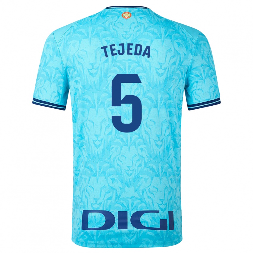 Enfant Maillot Diego Tejeda #5 Bleu Ciel Tenues Extérieur 2023/24 T-Shirt Suisse