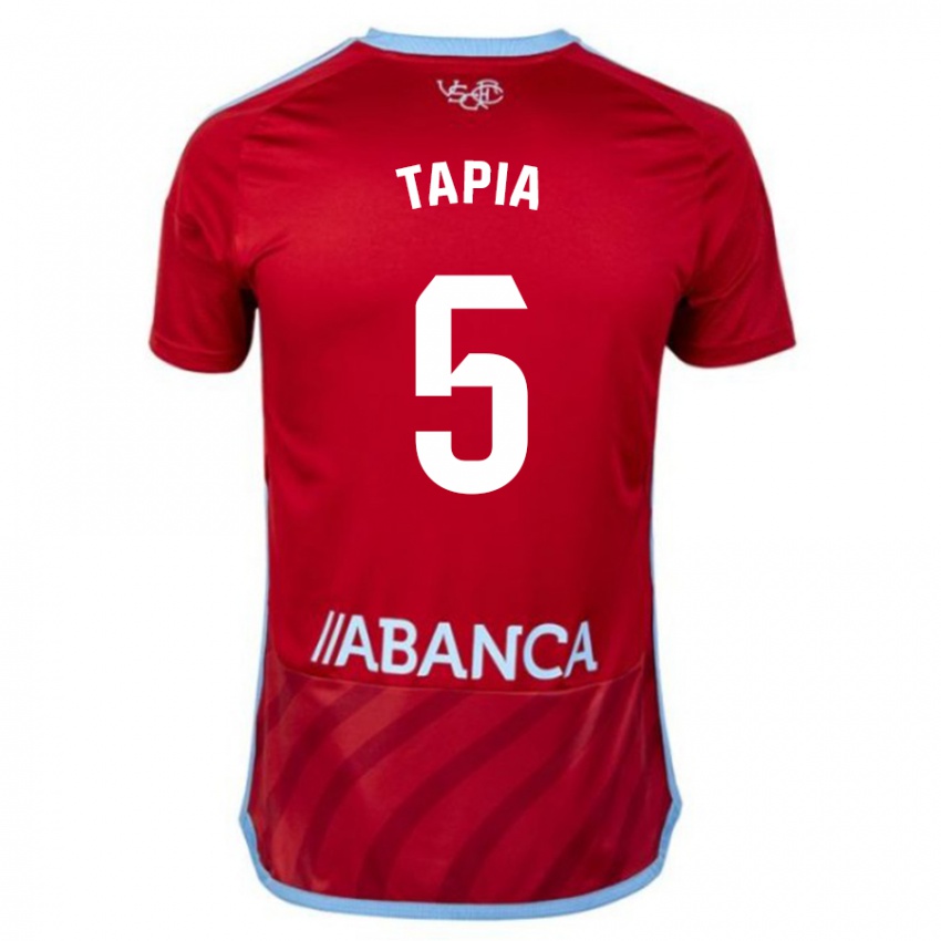 Enfant Maillot Renato Tapia #5 Rouge Tenues Extérieur 2023/24 T-Shirt Suisse