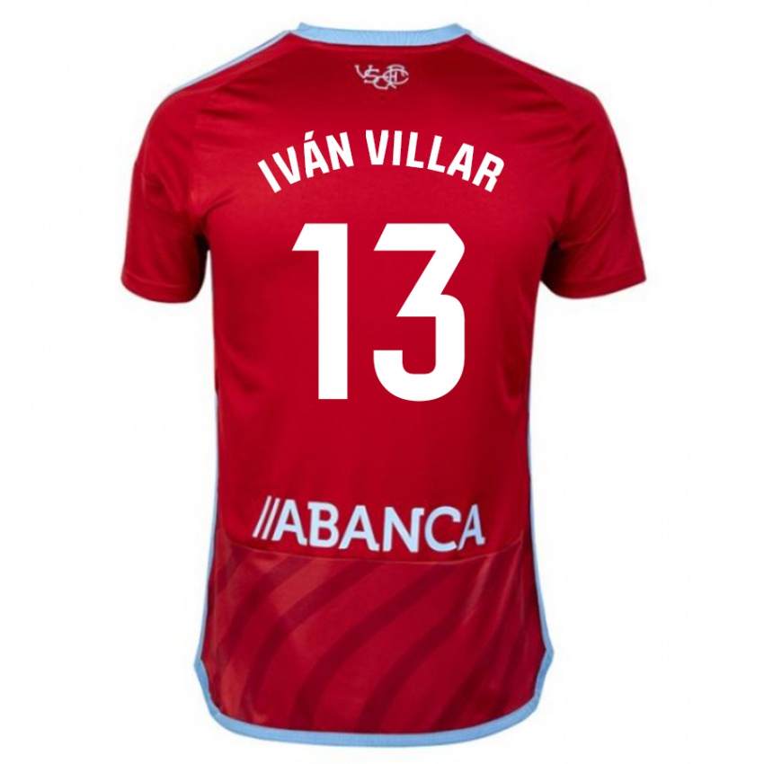 Enfant Maillot Iván Villar #13 Rouge Tenues Extérieur 2023/24 T-Shirt Suisse