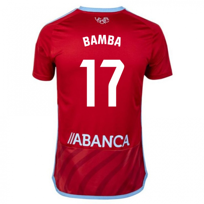 Enfant Maillot Jonathan Bamba #17 Rouge Tenues Extérieur 2023/24 T-Shirt Suisse