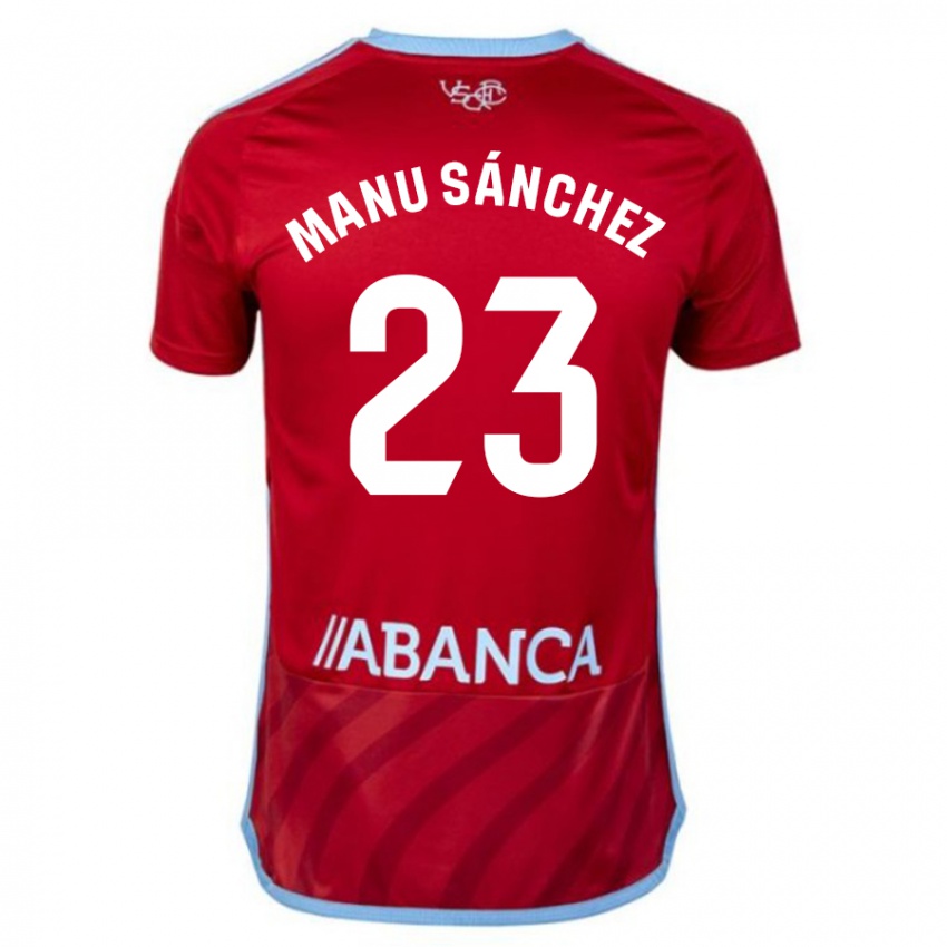 Enfant Maillot Manu Sanchez #23 Rouge Tenues Extérieur 2023/24 T-Shirt Suisse