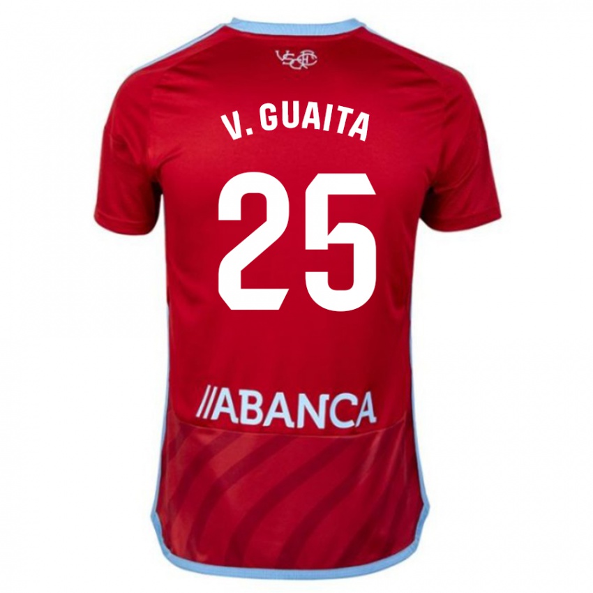 Enfant Maillot Vicente Guaita #25 Rouge Tenues Extérieur 2023/24 T-Shirt Suisse