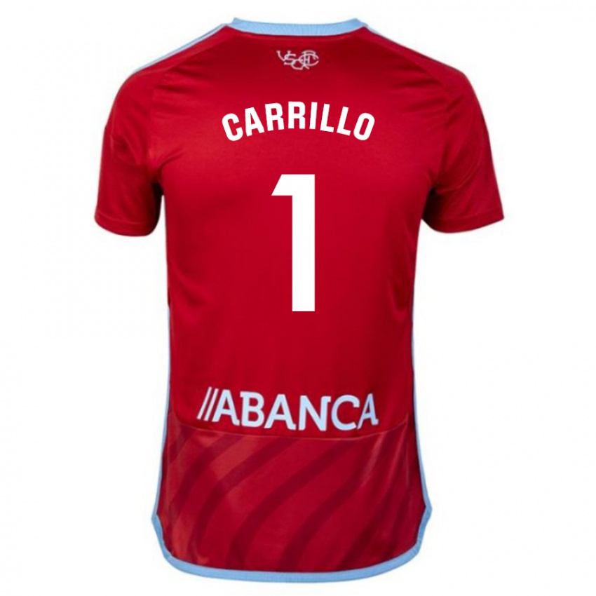 Enfant Maillot Coke Carrillo #1 Rouge Tenues Extérieur 2023/24 T-Shirt Suisse
