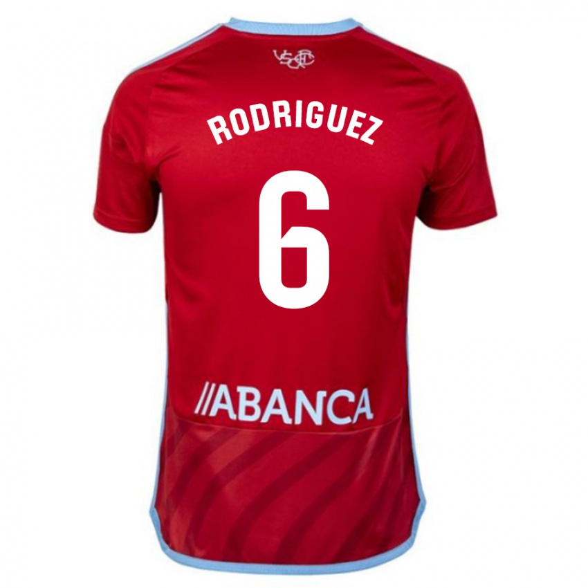Enfant Maillot Damián Rodríguez #6 Rouge Tenues Extérieur 2023/24 T-Shirt Suisse