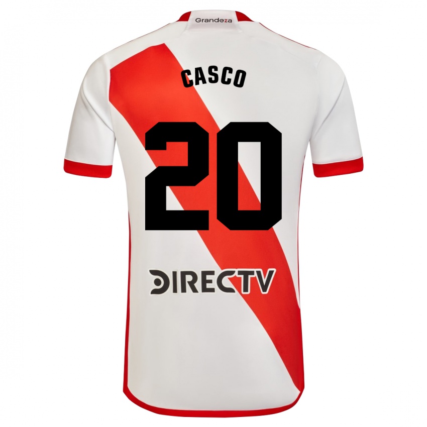 Homme Maillot Milton Casco #20 Blanc Rouge Tenues Domicile 2023/24 T-Shirt Suisse