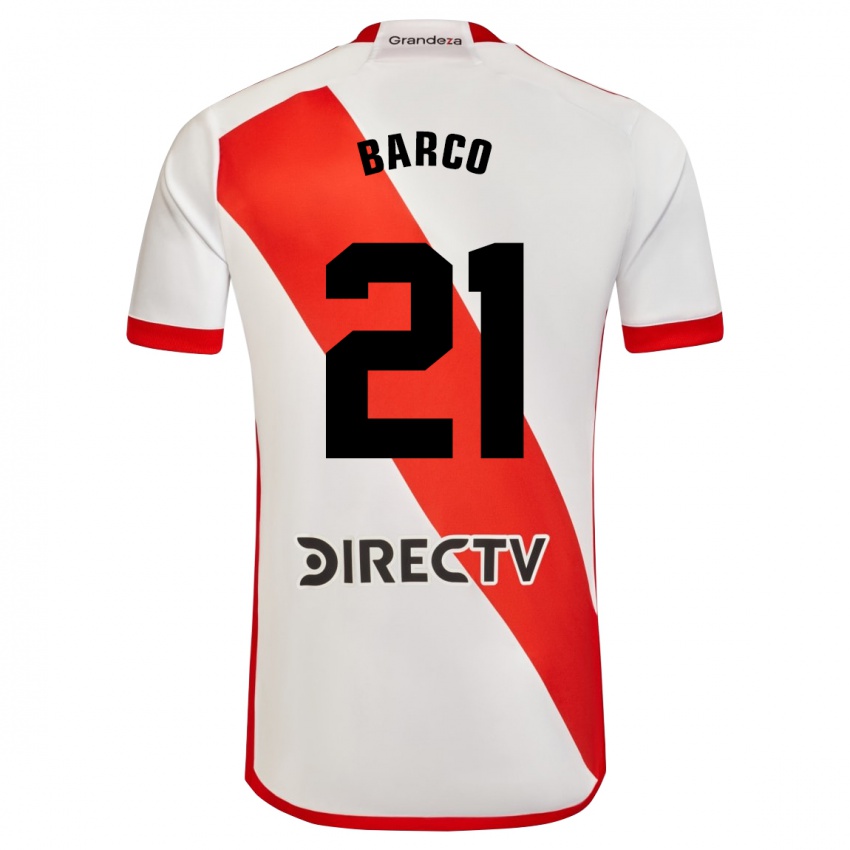 Herren Esequiel Barco #21 Weiß Rot Heimtrikot Trikot 2023/24 T-Shirt Schweiz