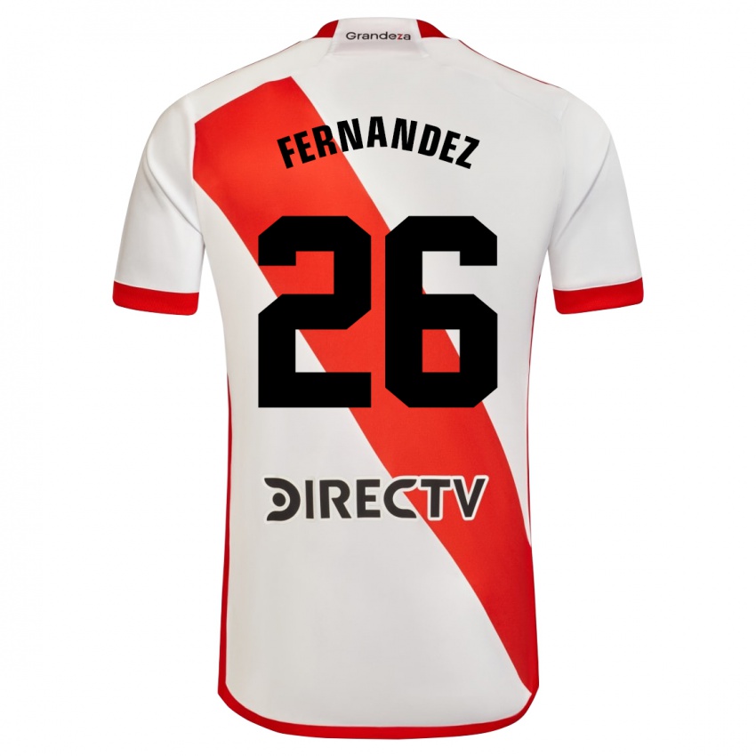Homme Maillot Nacho Fernández #26 Blanc Rouge Tenues Domicile 2023/24 T-Shirt Suisse