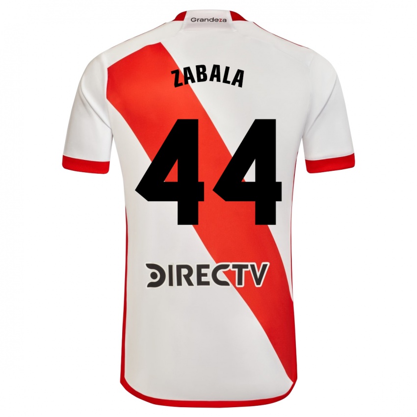 Homme Maillot Daniel Zabala #44 Blanc Rouge Tenues Domicile 2023/24 T-Shirt Suisse