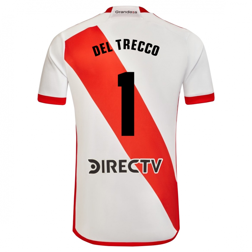 Homme Maillot Martina Del Trecco #1 Blanc Rouge Tenues Domicile 2023/24 T-Shirt Suisse