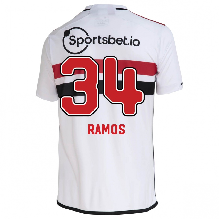 Homme Maillot Raí Ramos #34 Blanc Tenues Domicile 2023/24 T-Shirt Suisse