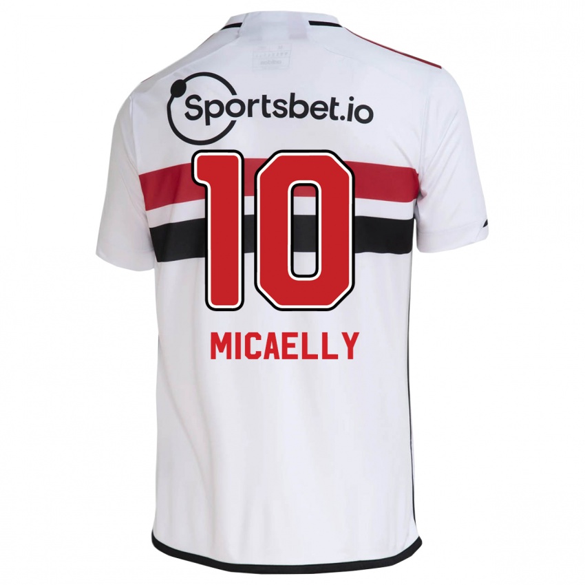 Homme Maillot Micaelly #10 Blanc Tenues Domicile 2023/24 T-Shirt Suisse