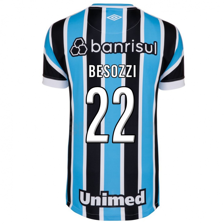 Homme Maillot Lucas Besozzi #22 Bleu Tenues Domicile 2023/24 T-Shirt Suisse