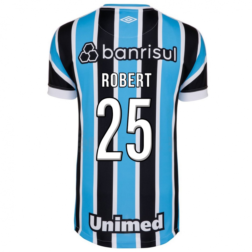 Homme Maillot Jhonata Robert #25 Bleu Tenues Domicile 2023/24 T-Shirt Suisse