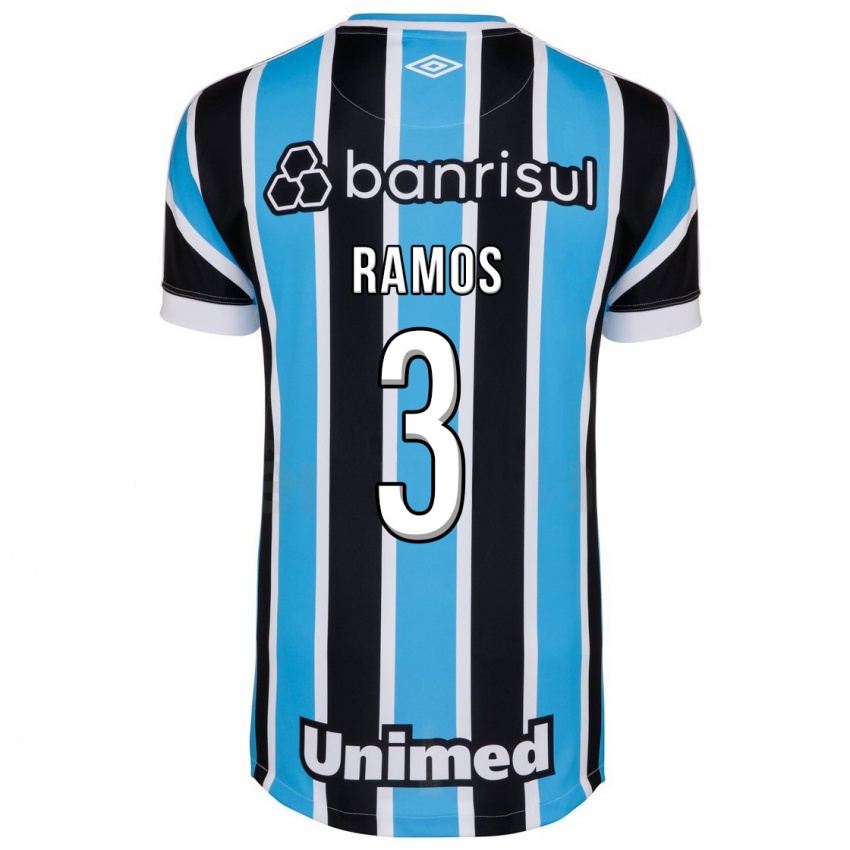 Herren João Ramos #3 Blau Heimtrikot Trikot 2023/24 T-Shirt Schweiz