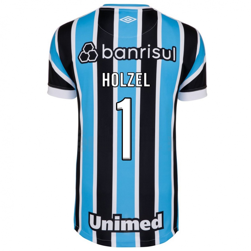 Herren Vivi Holzel #1 Blau Heimtrikot Trikot 2023/24 T-Shirt Schweiz