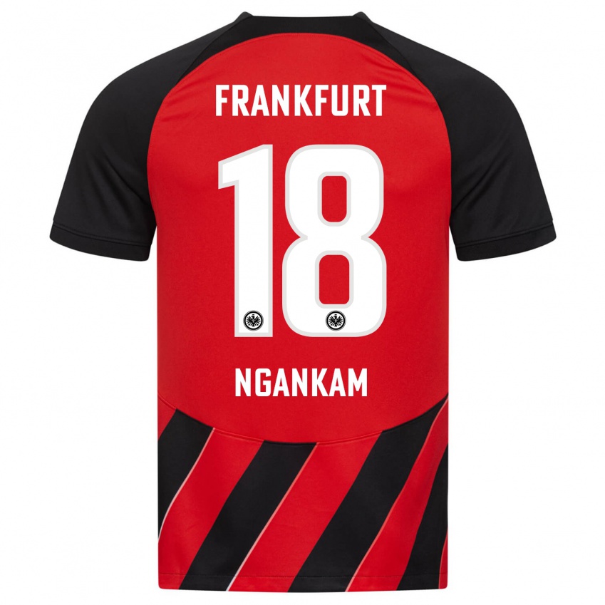 Herren Jessic Ngankam #18 Rot Schwarz Heimtrikot Trikot 2023/24 T-Shirt Schweiz