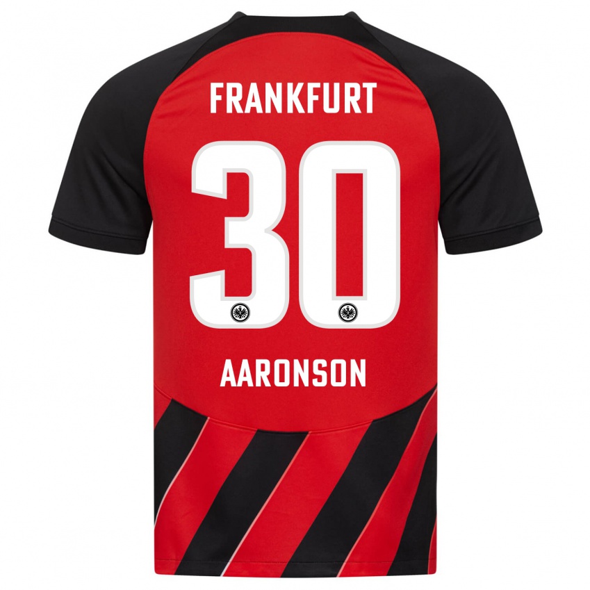 Herren Paxten Aaronson #30 Rot Schwarz Heimtrikot Trikot 2023/24 T-Shirt Schweiz