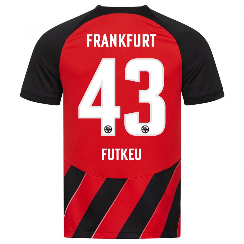Herren Noel Futkeu #43 Rot Schwarz Heimtrikot Trikot 2023/24 T-Shirt Schweiz