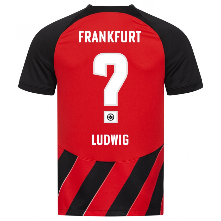 Homme Maillot Finn Ludwig #0 Rouge Noir Tenues Domicile 2023/24 T-Shirt Suisse