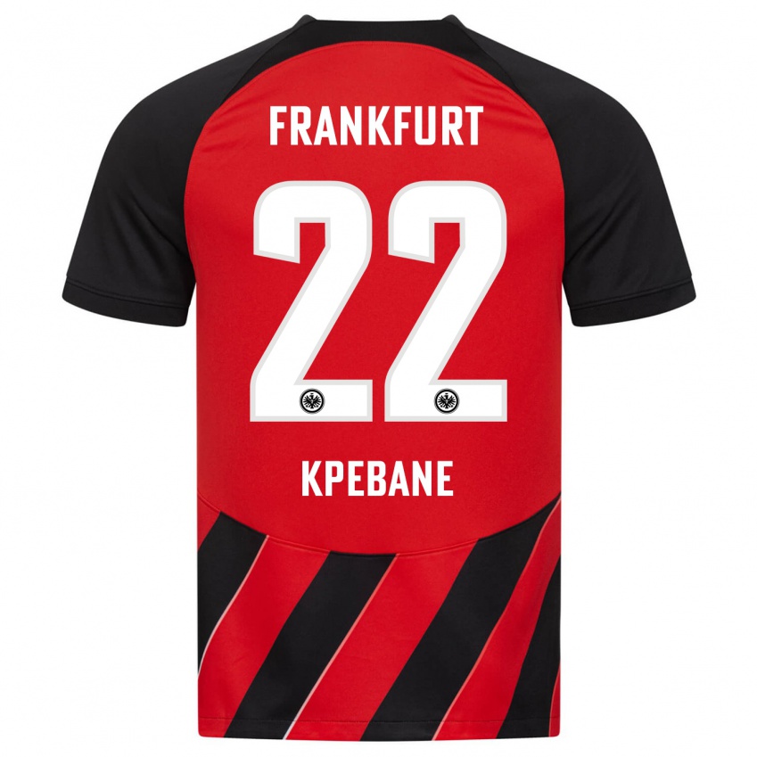 Herren Tamiou Kpebane #22 Rot Schwarz Heimtrikot Trikot 2023/24 T-Shirt Schweiz