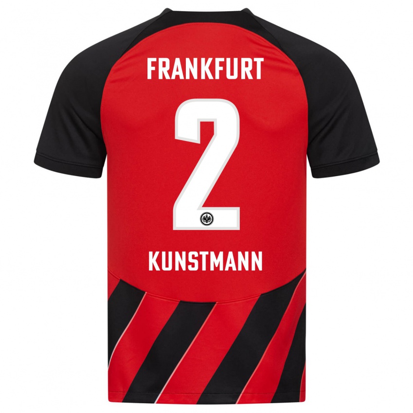 Herren Kelvin Kunstmann #2 Rot Schwarz Heimtrikot Trikot 2023/24 T-Shirt Schweiz