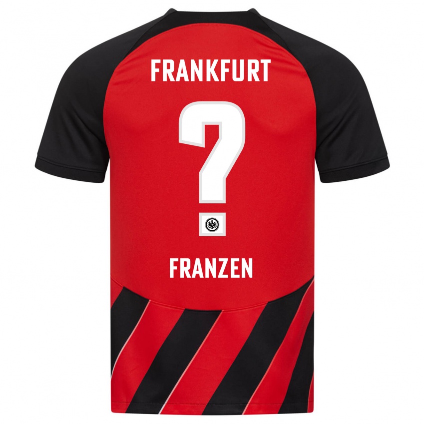 Herren Marlon Franzen #0 Rot Schwarz Heimtrikot Trikot 2023/24 T-Shirt Schweiz